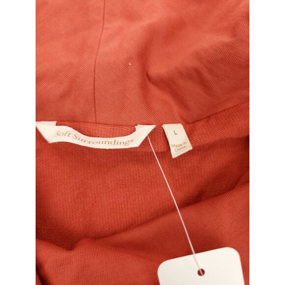 Soft Surroundings Women's Size L Valerie Pullover Tunic Cowl Neck Burnt Orange - Picture 3 of 7